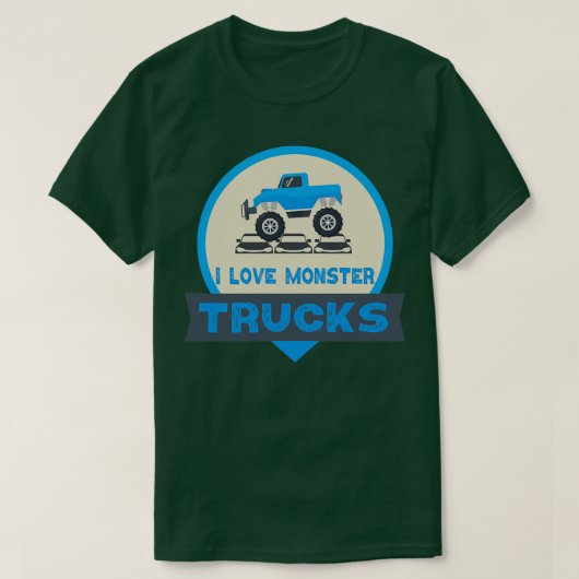 T-shirt I Love Monster Trucks 13 (Design devant)
