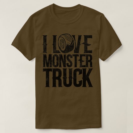 T-shirt I Love Monster Trucks 4 (Design devant)