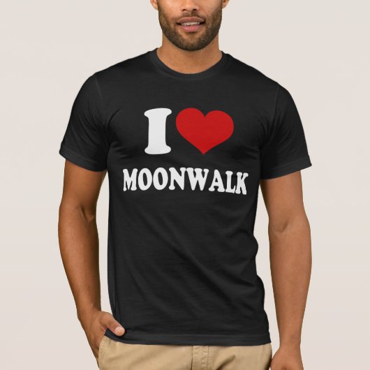 T-shirt I Love Moonwalk (Devant)
