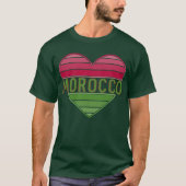 T-shirt I Love Morocco, coeur marocain (Devant)