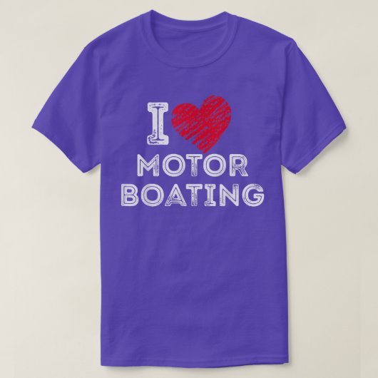 T-shirt I Love Motor Boating (Design devant)