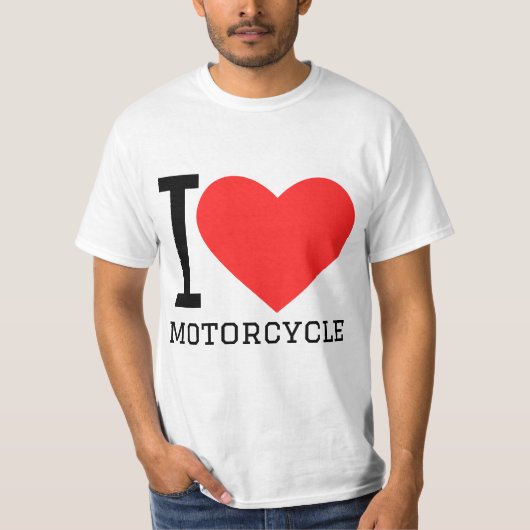 T-shirt I love motorcycle  (Devant)