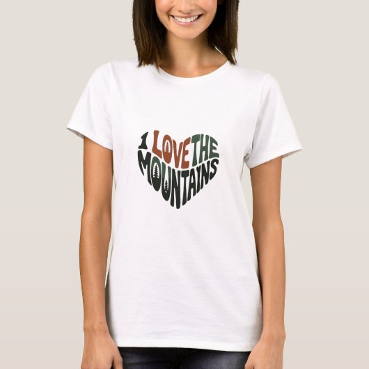 T-shirt I love mountains (Devant)