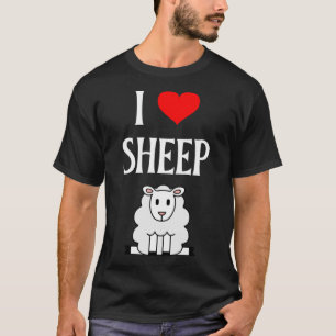 T-shirt I Love Mouton I Coeur Mouton Ferme Mouton Animal M