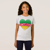T-Shirt I Love Mozambique, le coeur mozambicain (Devant entier)