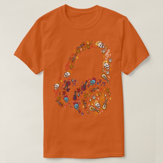 T-shirt I Love Music Headphone par Tobe Fonseca (Design devant)