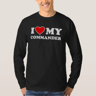 T-shirt I Love My a Commander with Heart