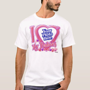 T-shirt I Love My Babies rose/violet - photo