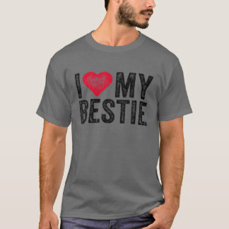 T-shirt I Love My Bestie Best Friend BFF mignon Matching F