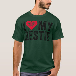 T-shirt I Love My Bestie Best Friend BFF mignon Matching F