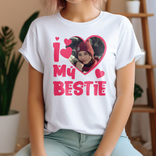 T-shirt I Love My Bestie Photo personnalisée