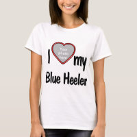I Love My Blue Heeler - Cadre photo de Coeur Rouge