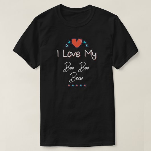T-shirt I Love My Boo Boo Bear Cute Mothers Day Design Gif (Design devant)