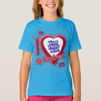 I Love My Boyfriend Photo Red Heart Kiss Turquoise