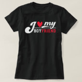 T-shirt I Love My Boyfriend T-shirt, Saint Valentin T-Shir (Design devant)
