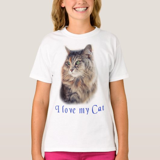 T-shirt I love my Cat (Devant)