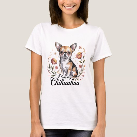 T-shirt I love my chihuahua (Devant)