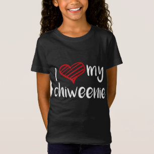 T-Shirt I Love My Chiweenie Amoureux des chiens