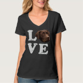 T-shirt I Love My Chocolate Lab Labrador Retriever Dog 216 (Devant)
