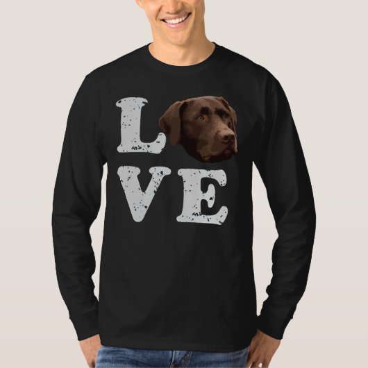 T-shirt I Love My Chocolate Lab Labrador Retriever Dog 216 (Devant)