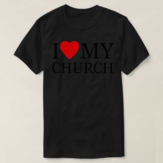 T-shirt I Love My Church Christian (Design devant)