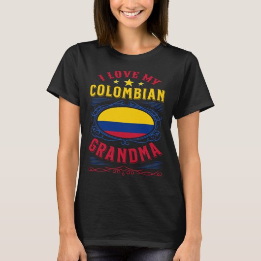T-shirt I love my Colombian grandma (Devant)