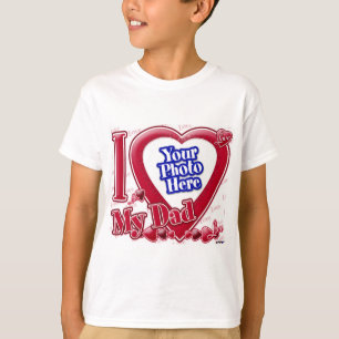T-shirt I Love My Dad coeur rouge - photo