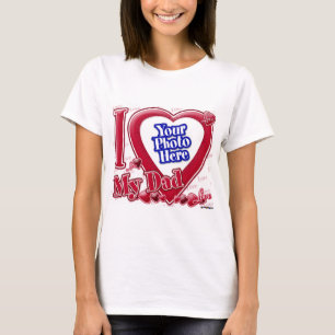 T-shirt I Love My Dad coeur rouge - photo