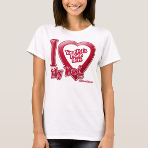 T-shirt I Love My Dog - Photo