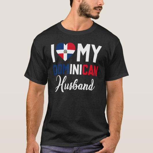 T-shirt I Love My Dominican Husband Canada Flag Married C (Devant)