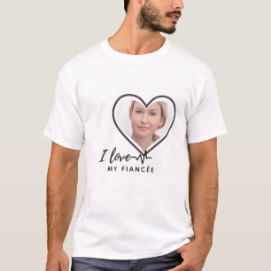 T-shirt I Love My fiancée - Meilleur Ami Personnalisé Cute