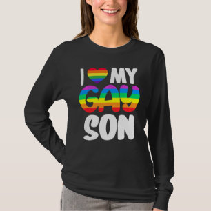 T-shirt I Love My Gay Son Pride LGBT Rainbow Family Suppor
