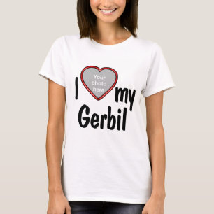 T-shirt I Love My Gerbil - Cadre photo Coeur Rouge mignon