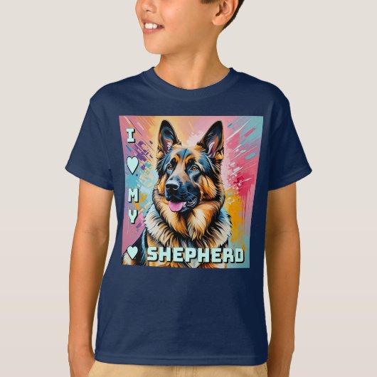 T-shirt I love my German Shepherd (Devant)