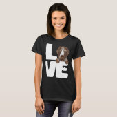 T-shirt I Love My German Wirehaired Pointer Dog (Devant entier)
