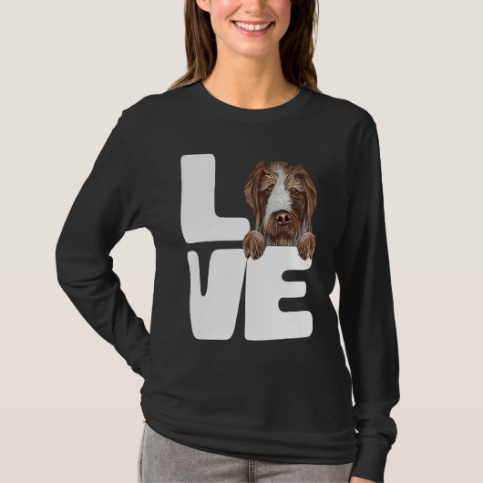 T-shirt I Love My German Wirehaired Pointer Dog (Devant)