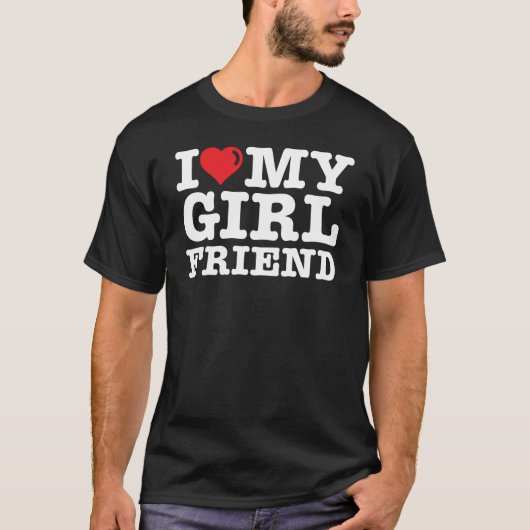 T-shirt I LOVE MY Girlfriend (Devant)