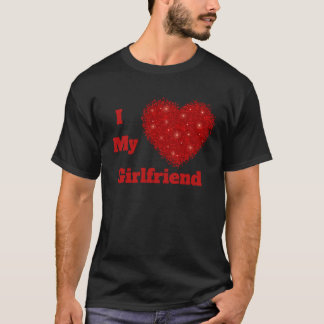T-shirt I Love My Girlfriend Bae Personnalisé