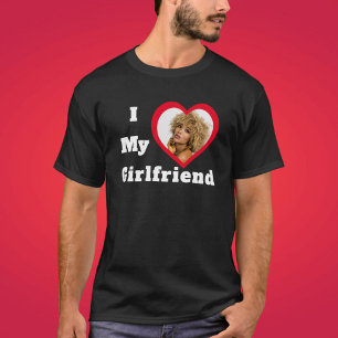 T-shirt I Love My Girlfriend Base Photo personnalisée