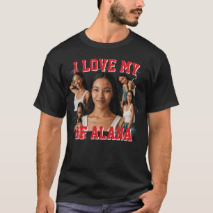 T-shirt I Love My Girlfriend Bootleg Custom Name & Photo