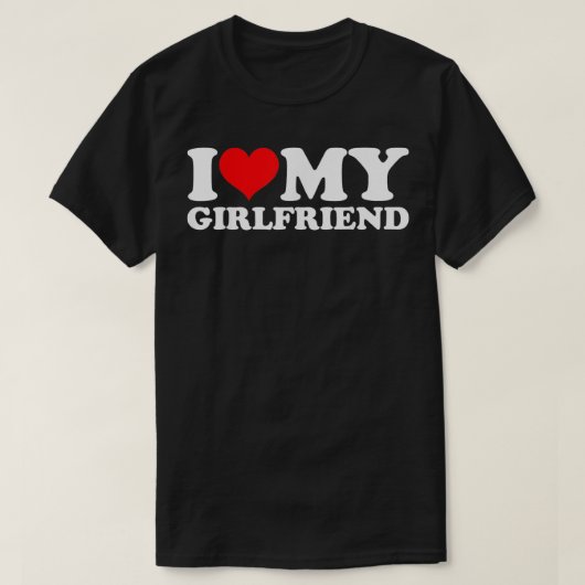 T-shirt I Love My Girlfriend Gf I Heart My Gf Valentines d (Design devant)