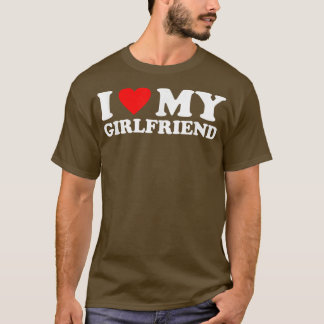 T-shirt I Love My Girlfriend I Heart My Girlfriend S