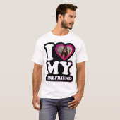 T-shirt I Love My Girlfriend Miami - Photo personnalisée T (Devant entier)