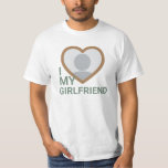T-shirt I Love My Girlfriend Photo<br><div class="desc">Créez votre propre chemise verte et brune I Love My Girlfriend Photo Text T-Shirt avec ce modèle chemise moderne et drôle avec une police sans serif moderne cool et photo de petite amie dans un coeur rouge immense. Ajoutez votre propre photo, votre nom ou tout texte personnalisé. Vous pouvez facilement...</div>