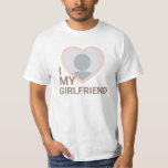 T-shirt I Love My Girlfriend Photo<br><div class="desc">Créez votre propre femme et super mignonne I Love My Girlfriend plus que jamais Photo Text T-Shirt avec cette chemise rose vif et bois rose clair modèle moderne et drôle avec un cool sans serif police et petite amie photo dans un coeur rouge immense. Ajoutez votre propre photo, votre nom...</div>