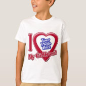 T-shirt I Love My Girlfriend Photo Red Heart (Devant)