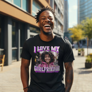 T-shirt I Love My Girlfriend Purple Bootleg Rapper Photo