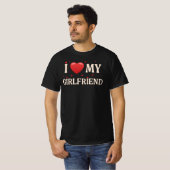 T-shirt I Love My Girlfriend Red Heart | Cute Matching  (Devant entier)