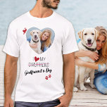 T-shirt I Love My Girlfriend's Dog Custom Heart Photo<br><div class="desc">Qui aimez-vous vraiment ? Votre petite amie ou son chien ! Offrez un cadeau parfait à votre petit ami cette journée de valentines avec cette drôle de chemise d'amant chien ! Un must pour chaque amoureux des chiens, chien maman et chien papa! Une tournure amusante sur I Love My Girlfriend,...</div>