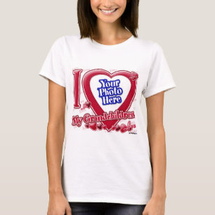 T-shirt I Love My Grandchildren coeur rouge - photo